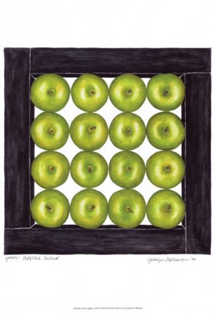 Green Apples Cubed by Jennifer Goldberger art print