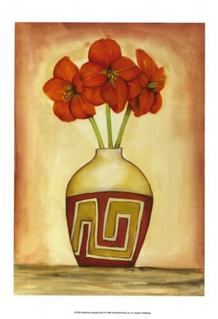 Southwest Amaryllis (H) II by Jennifer Goldberger art print