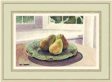Still Life with Pears in a Sunny Window by Mark Hampton art print