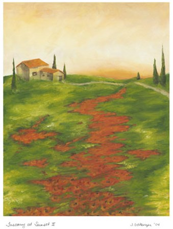 Tuscany at Sunset II by Jennifer Goldberger art print