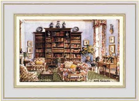 Library Sitting Room in an American Country House by Mark Hampton art print