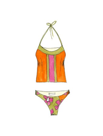 Beach Bikini IV (PT) by Jennifer Goldberger art print