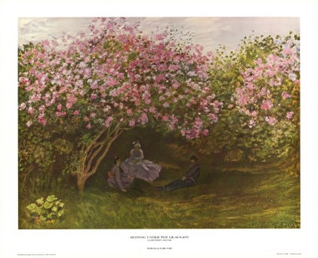 Resting under the Lilacs by Claude Monet art print
