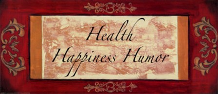 Words to Live By, Traditional - Health by Debbie DeWitt art print