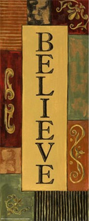 Words to Live By, Word...Believe by Debbie DeWitt art print