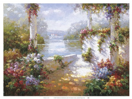 Lakeside Pergola by Elan art print
