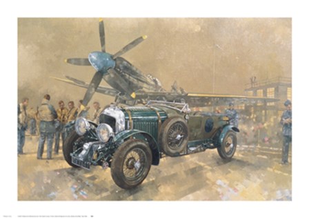 Bentley and Spitfire by Peter Miller art print