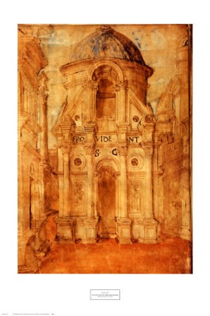 Cityscape with the Tempio Malatestiano by Lombard Artisan art print