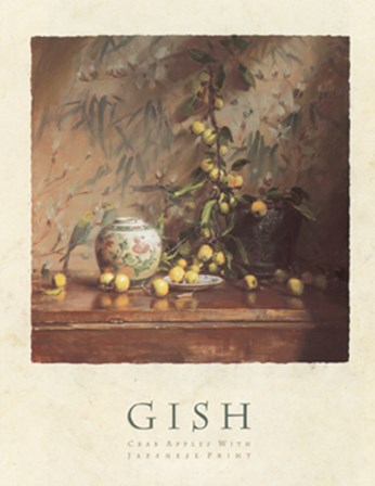 Crab Apples with Japanese Print by Del Gish art print