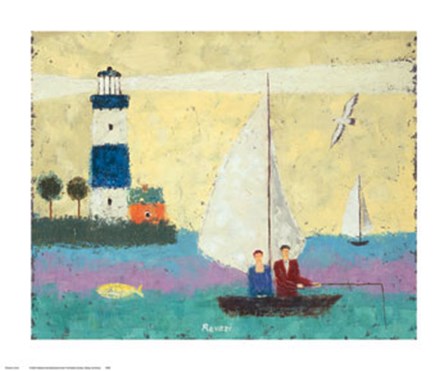 Fishing by Gia Revazi art print