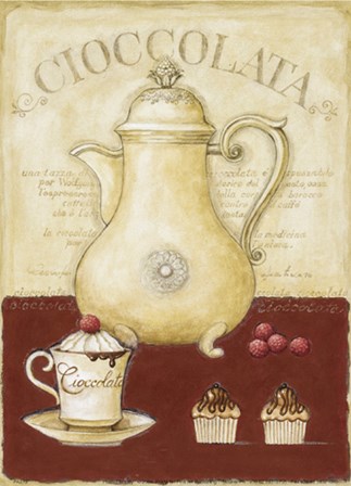 Chot Choclolate and Cup Cake by G. P. Mepas art print