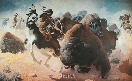 Buffalo Hunt by William R. Leigh art print
