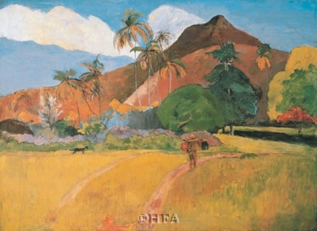 Tahitian Landscape, 1891 by Paul Gauguin art print