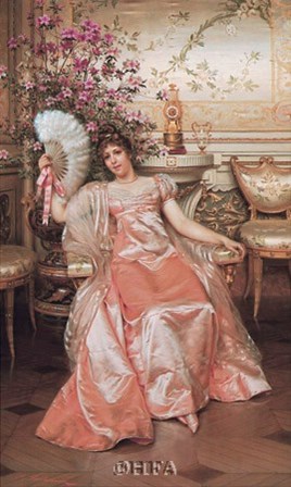 Lady with the Fan by Joseph Frederic Soulacroix art print