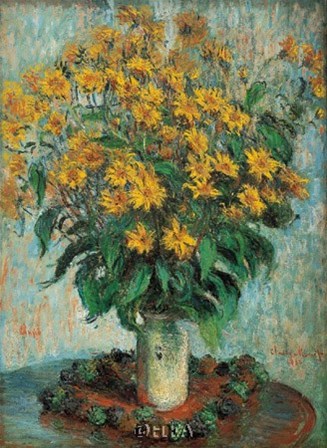 Vase of Chrysanthemums by Claude Monet art print