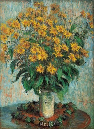 Vase of Chrysanthemums by Claude Monet art print