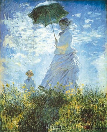 Madame Monet and Her Son by Claude Monet art print