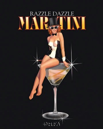 Razzle Dazzle Martini by Ralph Burch art print