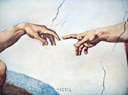 The Hands of God and Man by Michelangelo Buonarroti art print