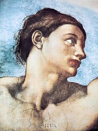 Head of Adam by Michelangelo Buonarroti art print