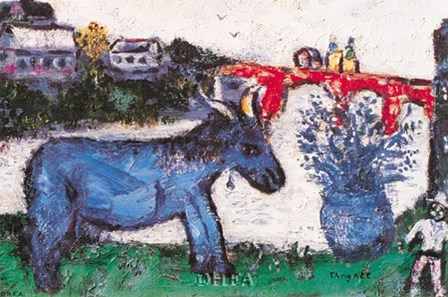 Blue Donkey by Marc Chagall art print
