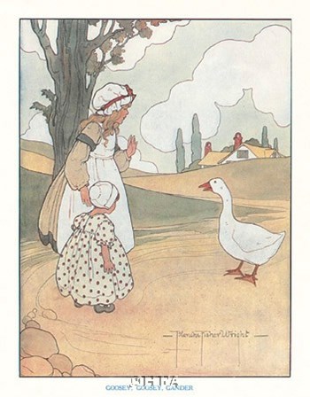Goosey, Goosey, Gander by Blanche fisher Wright art print