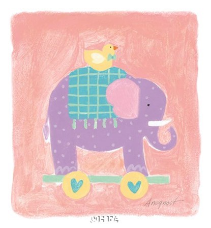 Elephant Toy by Karen Anagnost art print