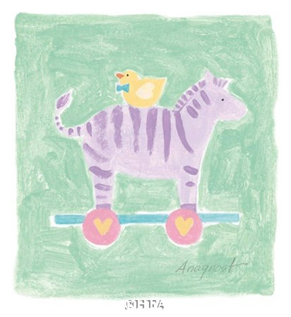Zebra Toy by Karen Anagnost art print