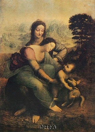 The Virgin, Child, and St. Anne by Leonardo Da Vinci art print