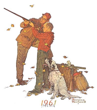 Careful Aim by Norman Rockwell art print