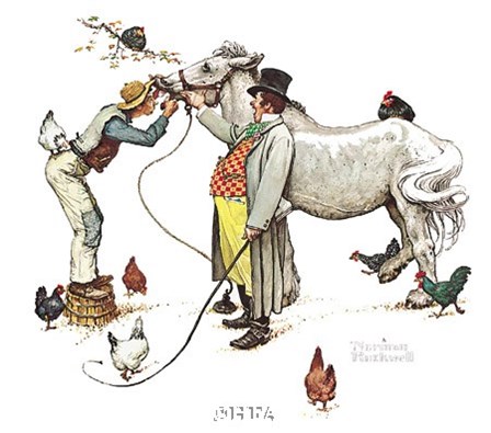 Horse Trader by Norman Rockwell art print