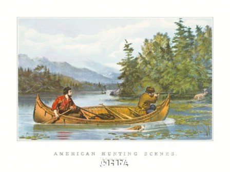 American Hunting Scenes by Currier and Ives art print