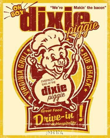 Dixie Piggie Drive-In by Joe Giannakopoulos art print