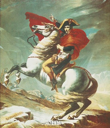 Bonaparte at Mont St. Bernard by Jacques-Louis David art print