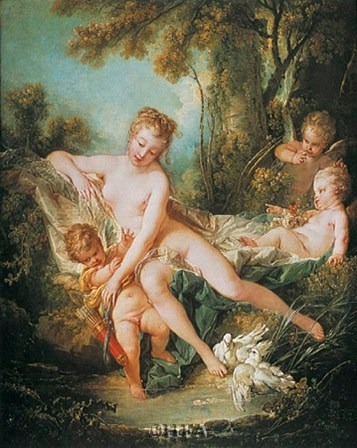 Venus Consoling Love by Francois Boucher art print