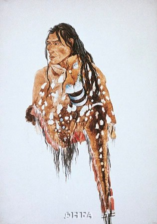 Ihkas-Kinne, Siksika Blackfeet Chief by Carl Bodmer art print