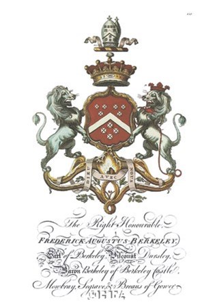 Coat of Arms-Frederick Augustus Berkeley art print