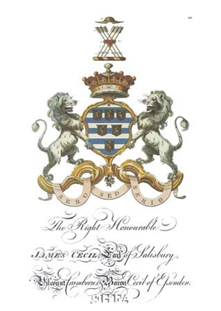 Coat of Arms - James Cecil of Salisbury art print