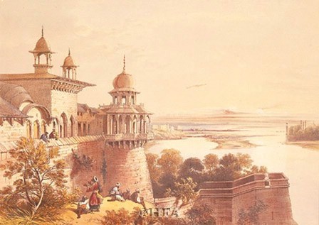 Palace and Fort at Agra by David Roberts art print