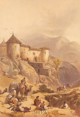 Hill Fort of Ghulab Sinj by David Roberts art print