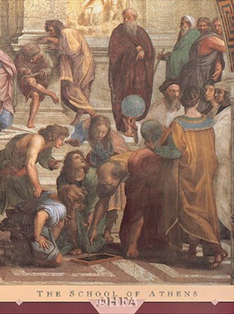 The School of Athens (Detail, Right) by Raphael art print