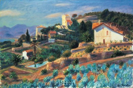 A Riviera Hillside by William James Glackens art print