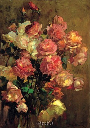 Roses by Franz Bischoff art print
