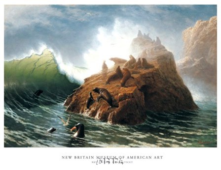 Seal Rock (detail) by Albert Bierstadt art print