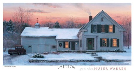 Farmhouse Sunset by Gretchen huber Warren art print