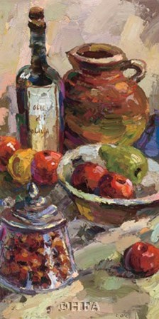 Apples &amp; Pomegranates by Joan Blackburn art print