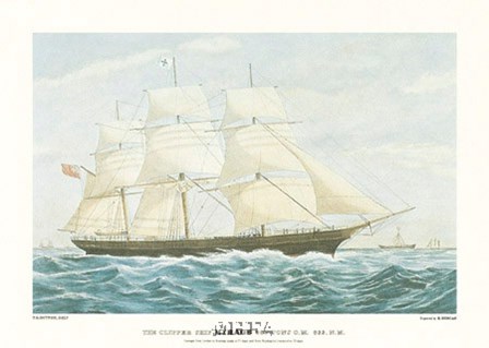 Clipper Ship Mirage by Thomas Goldsworth Dutton art print