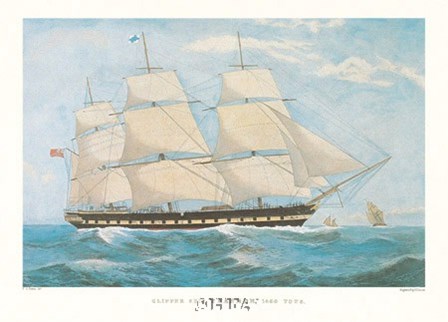 Clipper Ship Shannon by Thomas Goldsworth Dutton art print