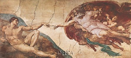 Creation of Man by Michelangelo Buonarroti art print