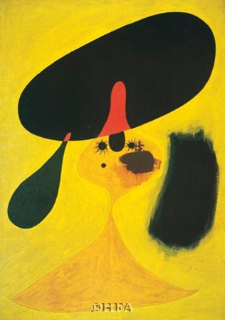 Portrait of a Young Girl by Joan Miro art print